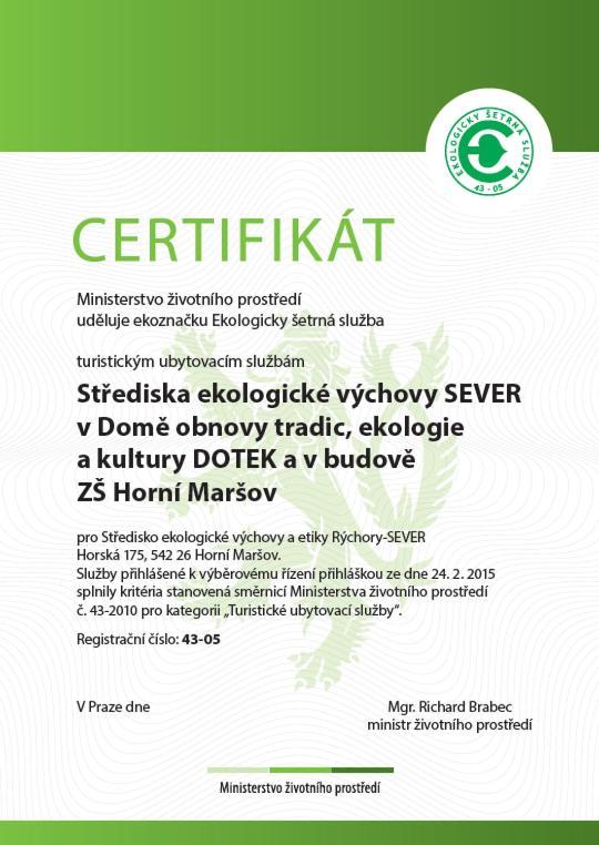 Ekocentrum Dotek Horní Maršov Extérieur photo